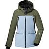 Killtec (KILAH) Girl's Giacca da sci/giacca funzionale con cappuccio e paraneve KSW 175 GRLS SKI JCKT, blu ghiaccio, 152, 38780-000