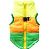 FANSU Impermeabile Cappotto Cane, Vestiti per Cani Cappottino Cane per Cani di Piccola Taglia/Media Taglia (M,Giallo Arancione Verde)