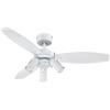 Westinghouse Lighting 78703 Ventilatore da soffitto bianco da 105 cm Jet Plus per interni, kit con faretto