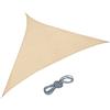 Relaxdays Tenda da Sole per Esterni Triangolare, Tessuto PES, Anti UV, Terrazza e Giardino, Misure: 3x3x4,25 m, Sabbia, Beige, 1 pz