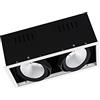 Ledvance Faretto da Incasso Spot Multi, 2x30 W, Luce Calda, 3000 K, FL Bianco/Nero