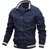 N\P Giacca casual atletica Top Uomo Primavera Autunno Sport Colore Dritto Giacca, Blu scuro, XXL