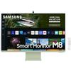 SAMSUNG Smart Monitor 32" LED VA S32BM80G 3840x2160 4K Ultra HD Tempo di Risposta 4 ms Verde / Bianco