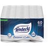 Tenderly Carta Igienica Carezza di Latte, Confezione Maxi Scorta da 60 Rotoli