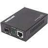 Intellinet Gigabit PoE+ Media Converter, 1 x 1000Base-T RJ45 Port to 1 x SFP Port, PoE+ ...