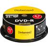 Intenso 25 x DVD-R (G) - 4.7 GB 16x - mit Tintenstrahldrucker bedruckbare Oberflache