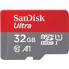 SanDisk Ultra - Flash-Speicherkarte (microSDHC/SD-Adapter inbegriffen) - 32 GB - A1 /...