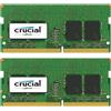 Crucial 16GB (2x8GB) DDR4 2400 SODIMM 1.2V memoria 2400 MHz