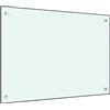 vidaXL Paraschizzi per Cucina Paraspruzzi Fornelli Resistente al Calore Pannello Splashback Parete Bianco 70x50 cm in Vetro Temperato