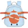 Lässig Piccolo zaino per bambini per la scuola materna con cinturino da 2 anni, 20 x 9 x 24 cm, 3,5 L, Blu (Propeller Plane)