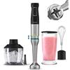 Cecotec Frullatore a Immersione Katana 15 Chop B, 1500 W, 21 Velocità-Turbo, 4 Lame Black Titanium, Cappa Antispruzzo, Piedino XL, Bicchiere da 800 ml, Sistema Perreomove Muove Le Lame Su e Giù