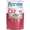 MONGE Grill Sterilised Vitello - cibo umido per gatti 28 bustine da 85 g