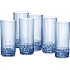 BORMIOLI ROCCO America '20s Blu Zaffiro confezione 6 bicchieri cocktail Cooler 49 cl Ø cm 7,3x16,2 h