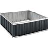 Outsunny Letto per Orto Rialzato in Acciaio, Fondo aperto e Montaggio Senza Attrezzi, 90x90x30cm|Aosom
