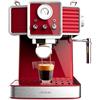 Cecotec Macchina da Caffè Espresso Power Espresso 20 Tradizionale Light Red. 1350 W, Tecnologia ForceAroma da 20 bar, Vaporizzatore Orientabile, Braccio Doppio, Spegnimento Automatico