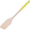 Fackelmann 0905150 - Spatola in legno con punta in sbieco e manico colorato in silicone, colore: Marrone