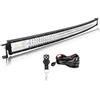 Willpower Barra LED Curva 127cm 50 Pollici 648W Con Strobo Cablaggio Impermeabile - Faro Da Lavoro Per Fuoristrada, Auto, Trattore, Camion, 4x4, Barca, ATV - 12V/24V