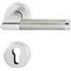 HOPPE pulsante Set di Amsterdam con rosone PZ cilindro, argento anodizzato/acciaio inox, 3286702