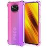 HUANGTAOLI Cover per Xiaomi Poco X3 NFC, Custodia in Morbida Silicone Protettiva Bumper Colorato Cover per Xiaomi Poco X3 NFC