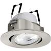 EGLO connect.z Smart Home Led faretto da incasso Saliceto-Z in alluminio nichel opaco, Ø 88 mm, ZigBee, app e controllo vocale, colore della luce, dimmerabile