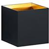 TRIO LIGHTING FOR YOU Trio Leuchten, Lampada da parete, metallo, integrato, 4.5 W, Nero Opaco/interno goldfarbig, 10 x 10 x 10 cm