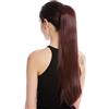 WIG ME UP - YZF-1094S-33 Toupet Coda di cavallo Fermacapelli a pettine e Fascette 63 cm Lisci Mogano