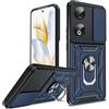LeYi Cover per Honor 90 con Anello Supporto, Custodia con Protezione Camera [Slideable] Armour TPU Bumper Antiurto Case Cover per Telefono Honor90 5G,Blu