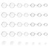 UNICRAFTALE Flat Round 8 Size Link Making Kit Include 42pz Impostazioni del Connettore Cabochon Acciaio Inossidabile e 56pz di Cabochon in Vetro Trasparente per Collana Orecchini e Ciondolo Fai-da-Te