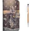 Grandoin Custodia per iPhone 6S / 6 (4,7 Pollici), 3D Creativo Custodia a Libro Flip Case Portafoglio Cover in Pelle Wallet Magnetica (Gatto e Tigre)