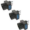Poly Pool POLYPOOL | Adattatori Presa Schuko Tedesca e Italiana 16A 2P+T e 1 Presa 10-16A 2P+T (Standard IT 10A e Tedesco 16A Terra Laterale) 3 PP0468.13