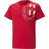 AC Milan 769336 FtblLegacy Tee Jr T-Shirt Unisex - Bambino Tango Red -Black 164