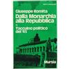 Ugo Mursia Editore Dalla Monarchia alla Repubblica. Taccuino Politico del '45 Giuseppe Romita