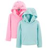 Simple Joys by Carter's 2-Pack Assorted Rashguard Sets Camicia Rash Guard, Blu Acqua/Rosa, 12 Mesi (Pacco da 2) Bambino-Ragazze
