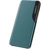 HAOYE Adatta per Cover Samsung Galaxy S23 Plus (S23+) 5G, Con Standing Flip Cover Protettiva Stand Funzione Smart Sleep Wake Up View Protective Wallet. verde