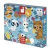 Janod - Puzzle tattile Bambini 20 Pezzi "Gli Animali della Foresta" - 7 Pezzi in Tessuto - Gioco Educativo e Sensoriale - Tattile, Sviluppo Motricità fine e Concentrazione - da 2 Anni in su, J02685