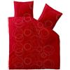 aqua-textil Trend Chara lenzuola cotone pois cerchi rosso bianco 200 x 200 cm