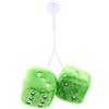 ShawFly Coppia di Dadi Pelosi da Appendere per Auto, Coppia di Pendenti, con Puntini, Decorazione per Interni Auto, pareti Interne, Superficie del Frigorifero (Verde)