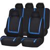 JNNJ 9 Pezzi Set Completo Di Coprisedili per Auto, Set Copri-Sedile per Anteriori E Posteriori, Universale Auto Sedile Protezione Del Rilievo, Accessori Auto Interno per Berlina Furgone(Blu)