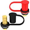 Greluma 1 Paio Postazione di ricarica batteria 250A M10,terminali batteria remoti con perno da 3/8 con copertura impermeabile,ponticello per caricabatteria con perno da 20mm per lattina ATV per auto