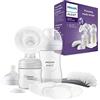 Philips Avent Set regalo con tiralatte manuale - Tiralatte singolo, biberon da 260 ml e 125 ml, senza BPA, 4 coppette assorbilatte monouso (modello SCD430/60)