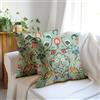 Encasa XO Fodera per cuscino decorativo 16x16 (40x40 cm) - T1 Senza tempo - stampato digitale floreale, grande federa quadrata per sedia, sedile, letto, ufficio e casa (set di 2)