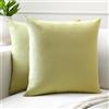 Encasa XO Encasa Set di 2 federe per cuscini in cotone I 18x18 in (45x45 cm) - Sage Green I Senza inserto I Tinta unita Square Federe I Lavabili in lavatrice | Solo per uso interno