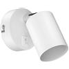 ledscom.de Lampada da parete WAIKA, interruttore, bianco opaco, rotonda, 1x GU10 max. 60W