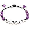 Svitlana Mykhed Bracciale personalizzato con nome PANDORA messaggio, iniziale, logo (reversibile, personalizzabile) uomo, donna, bambino
