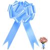 Dantolo VakiReyy 100 Pezzi Fiocchi Auto Matrimonio Blu Coccarde, Matrimonio Grandi Coccarde Bianco Autotiranti Fiocchi Matrimonio per Comunione Battesimo Auto Decoro con Palloncino in Lamina Dorata,12cm (Blu)