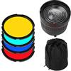 FOTGA NG-10X Bowens Berg Studio Light Focus Obiettivo + 4 filtri colore per luce LED flash