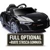 TOYSCAR Auto Macchina Elettrica 12V NEW Audi R8 Spyder per Bambini Led MP3 con Telecomando Sedile in pelle Nera