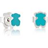 TOUS Orecchini da donna in argento 925/1000 con motivo a orsetto da 0,6 cm, chiusura a scatto, semplici e versatili, collezione