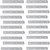 AERZETIX - C65807 - Set di 20 Piastre di montaggio piatte 110x15x2mm perforate con 4 fori - staffa di fissaggio - in acciaio - raccordo per mobile montaggio regolabile ferramenta