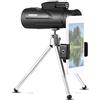 GagalU Telescopio monoculare 12x50, prisma FMC HD ad alta potenza con obiettivo monoculare compatto con adattatore per smartphone e treppiede Monoculare impermeabile con visione